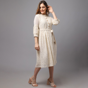 Off White Midi Dress